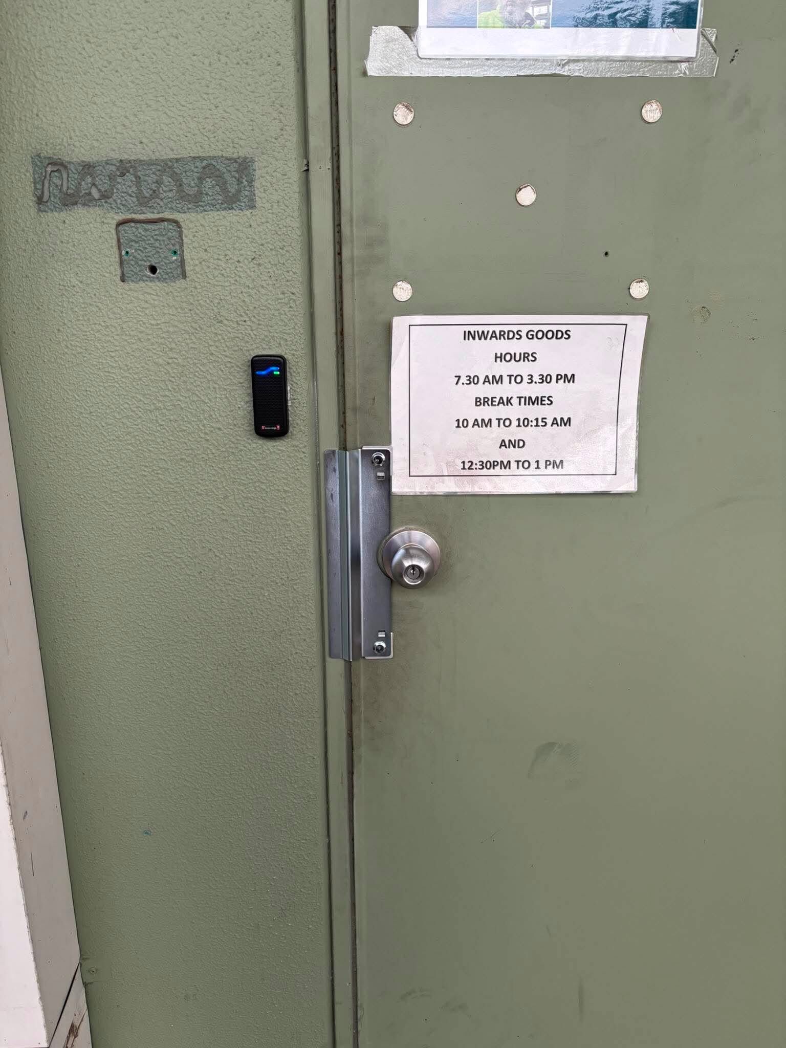 Electronic door strike installation