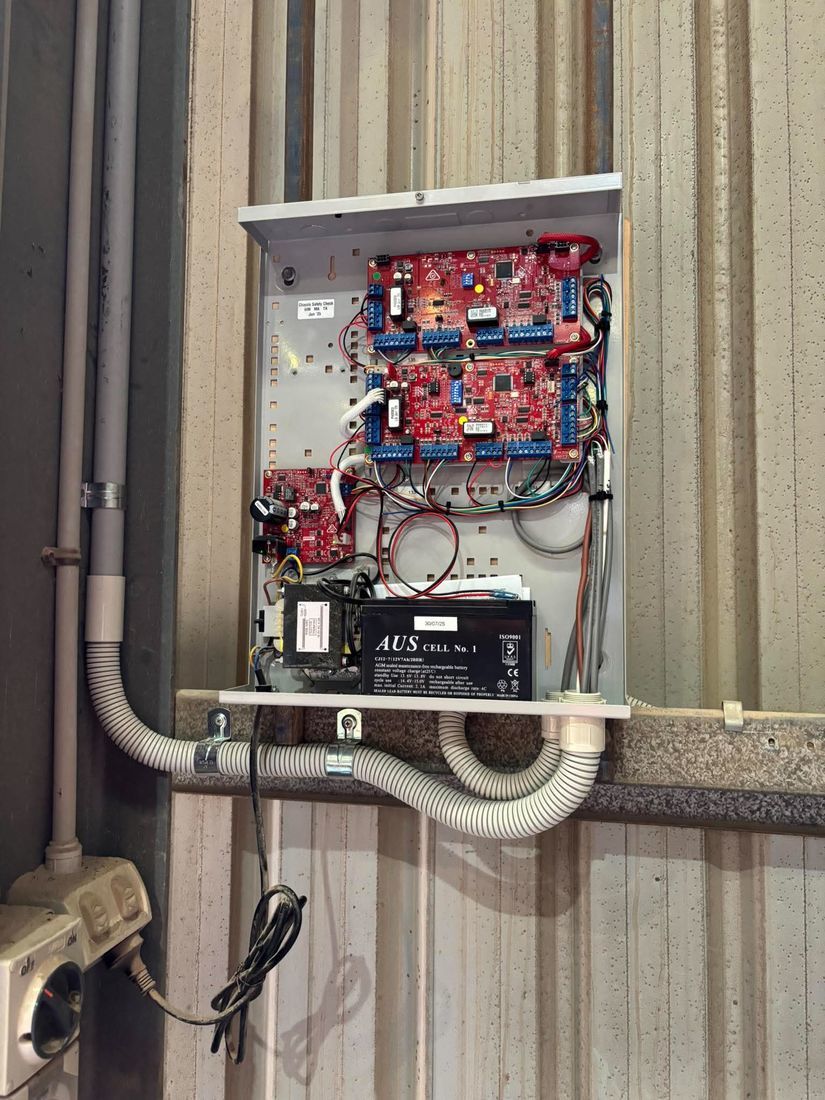 Inner Range commercial access control equipment installed at a manufacturing facility